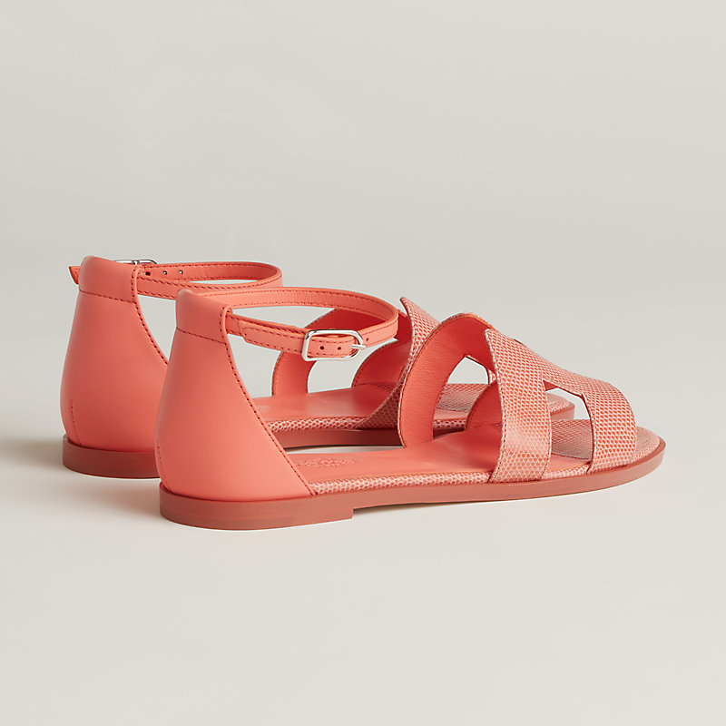 *上品エレガントな足元*【HERMES】Sandalen Santorini 37 HERMES SANTORINI SANDAL ORAN H SANDALS EPSOM LEATHER